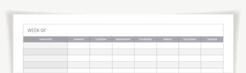 blank weekly employee schedule template