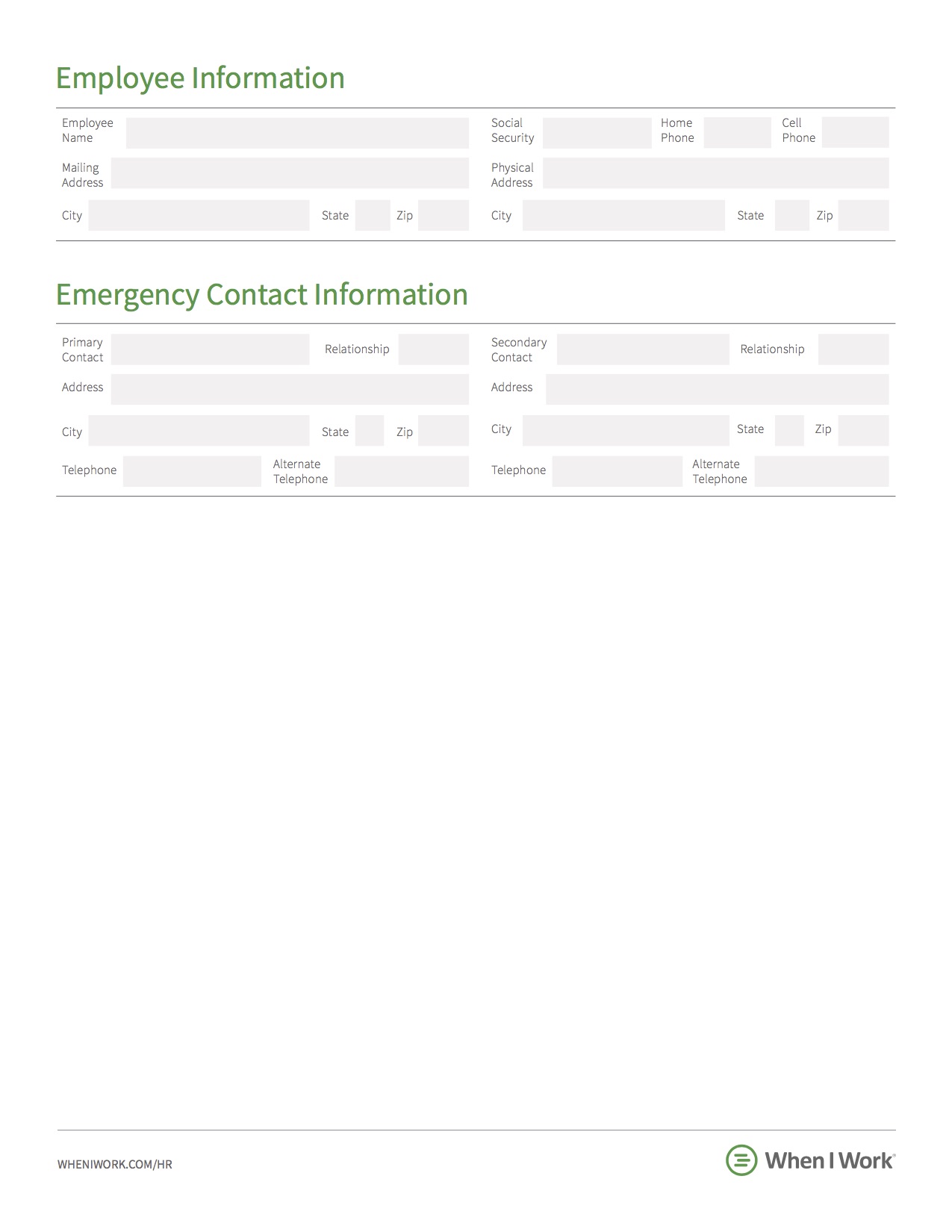 Employee Contact Form Template from marketing-assets.wheniwork-production.com