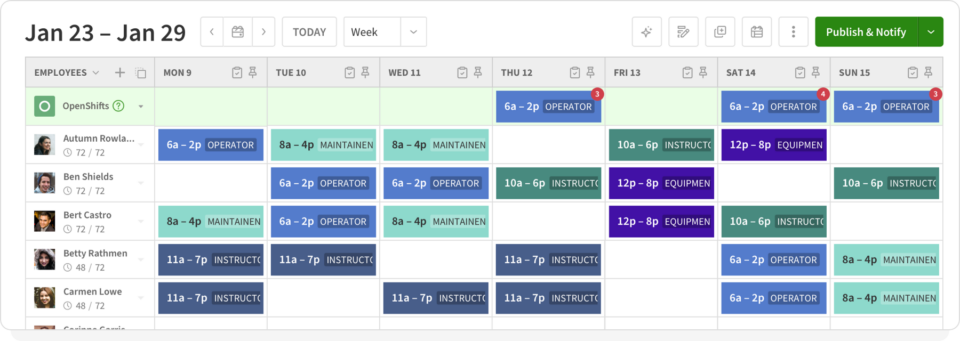 business trip schedule example