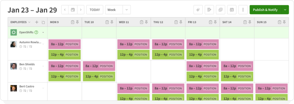 business trip schedule example